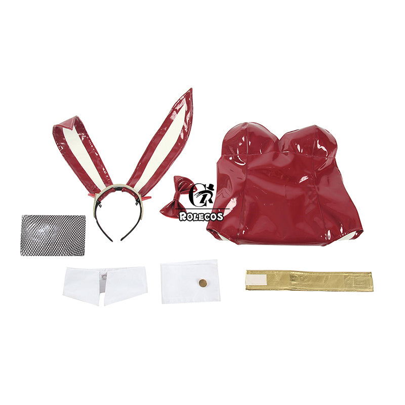 ROLECOS Anime DARLING in the FRANXX Cosplay Costume Zero Two Bunny Girl Cosplay Costume 02 Sexy Women Jumpsuit Red Leather Suit