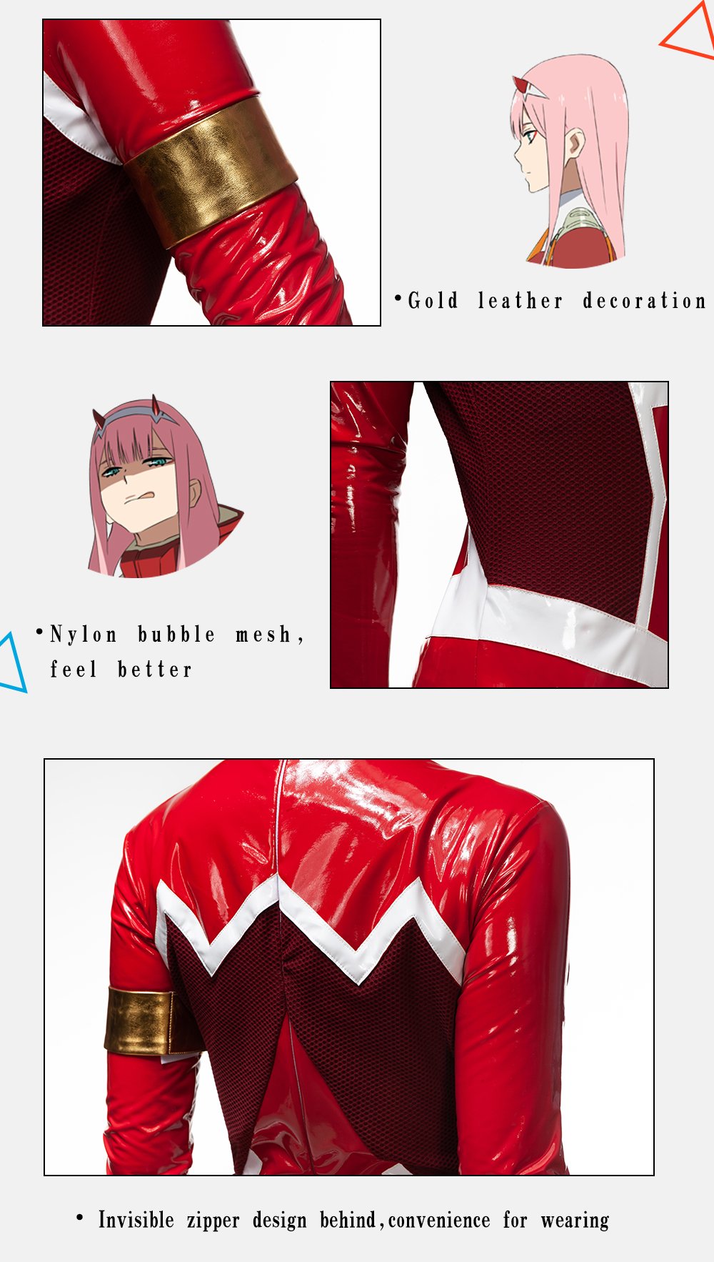 Sexy Cosplay 002 Bodysuit  Anime DARLING in the FRANXX  02 Zero Two Costumes CODE Plug Suit