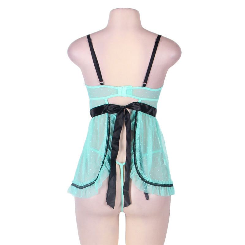 Bielizna Erotyczna Sexy Hot Open Back Babydoll Dress 3XL 5XL Sexy Underwear Large Size Women Nightie Erotic Plus Size Lingerie