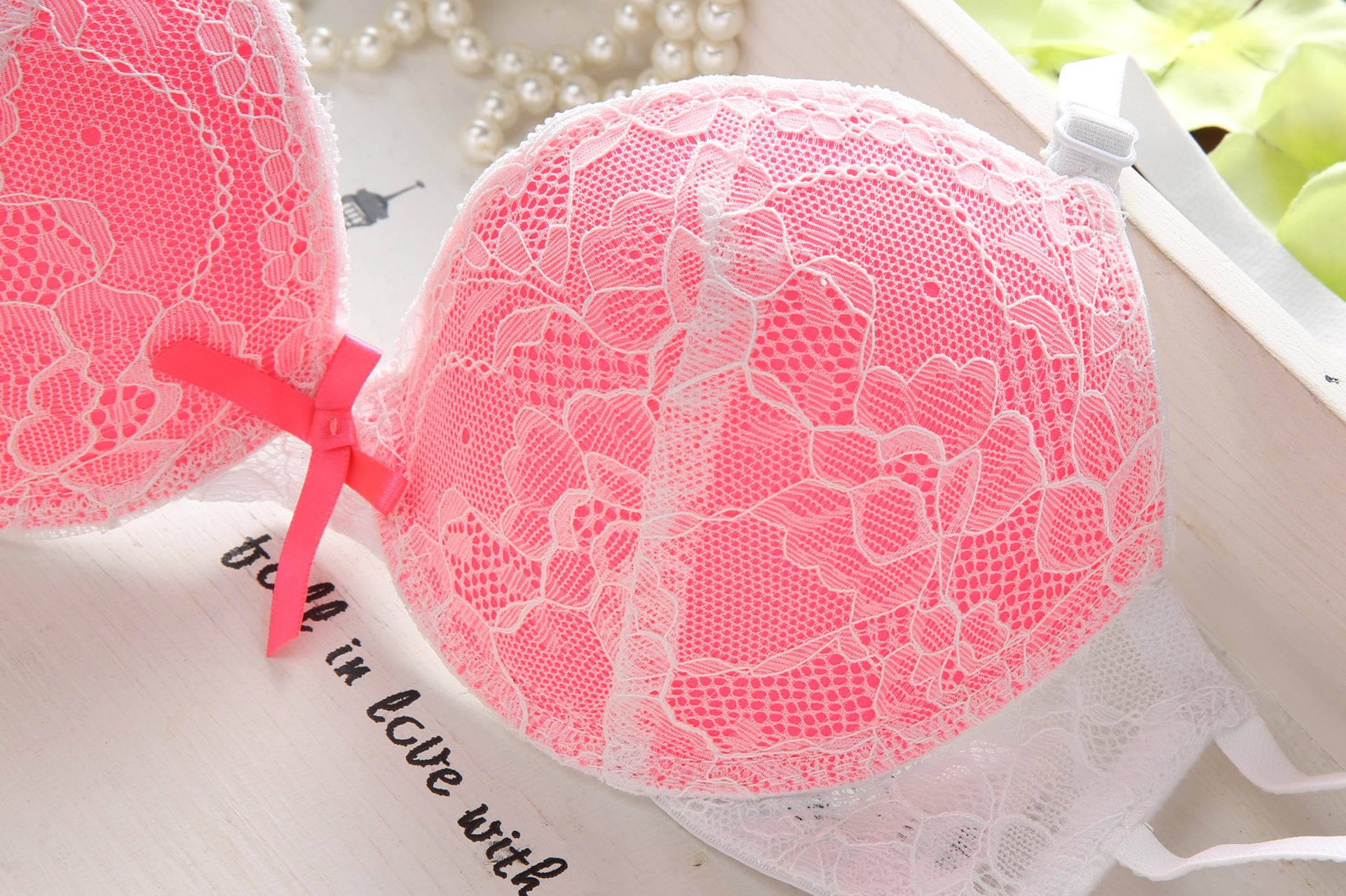 Bras set lace underwear set sexy deep V brassiere thick lingerie set push up bra panties sets embroidery purple pink black women