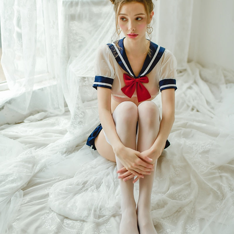 French Lolita Anime Cosplay Dress Japanese Kawaii Sexy Lingerie Schoolgirl Uniform Cute Sailor Suit Costumes Maid Cosplay