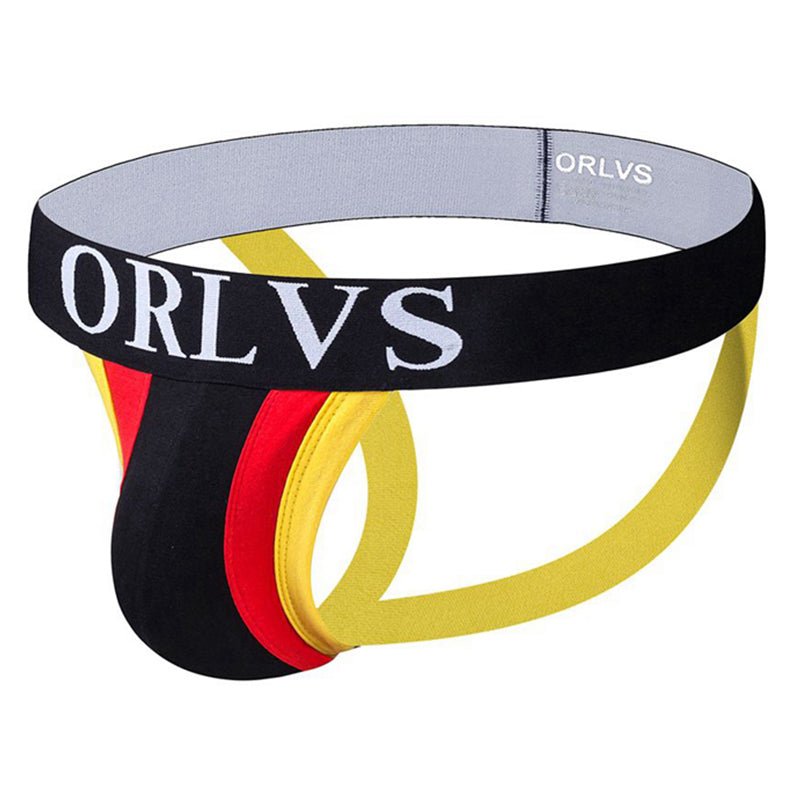 ORLVS Mens Panties Sexy male Underwear Men Jockstrap Briefs Gay Slip Homme Cotton Underpants Thongs Strings tanga Penis Pouch