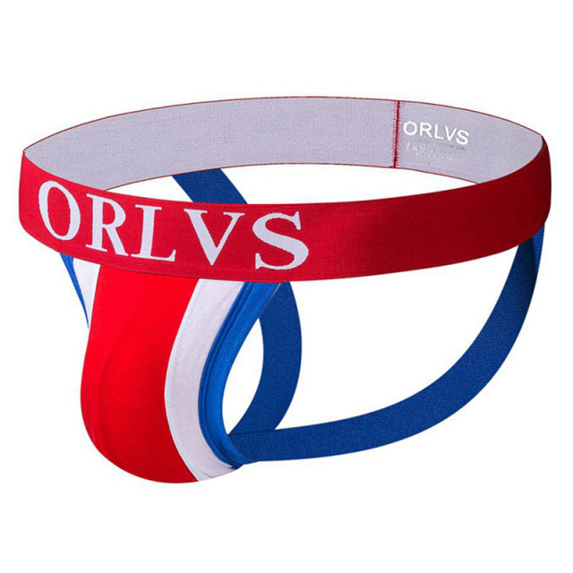 ORLVS Mens Panties Sexy male Underwear Men Jockstrap Briefs Gay Slip Homme Cotton Underpants Thongs Strings tanga Penis Pouch