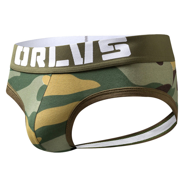 ORLVS Men Jockstraps Sexy men underwear Penis Sparkling rhinestone sissy mens thongs g strings tanga hombre Gay Underwear