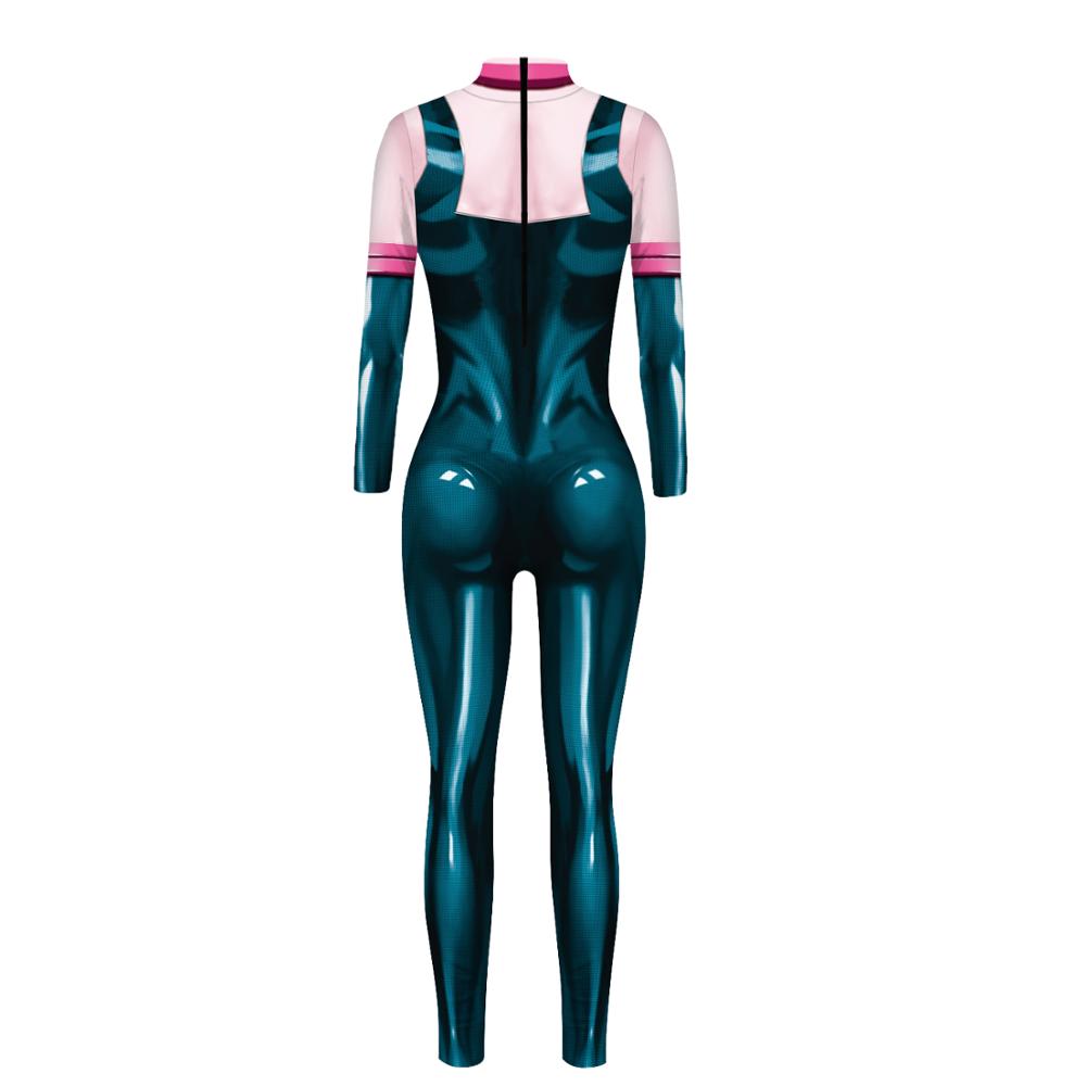 Anime My hero academia Asui Tsuyu Cosplay Costumes Jumpsuit OCHACO URARAKA Halloween Fancy Ball Suit Romper For Women Lady Girls