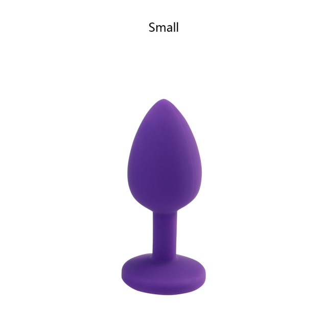 Silicone Anal Plug with Crystal Jewelry Butt Plug No Vibration Anal Sex Toys for Men Woman Gay Masturbation anal toys