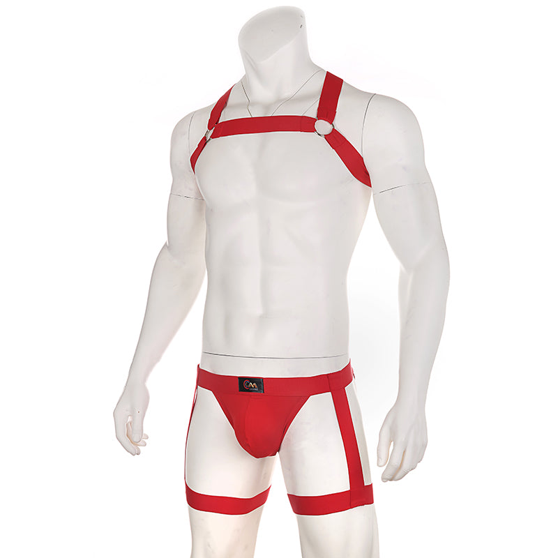 Underwear Men Sexy Harness Straps Bondage Leg Belt Lingerie Briefs Elastic Erotic Fetish Hollow Costume Set Hombre