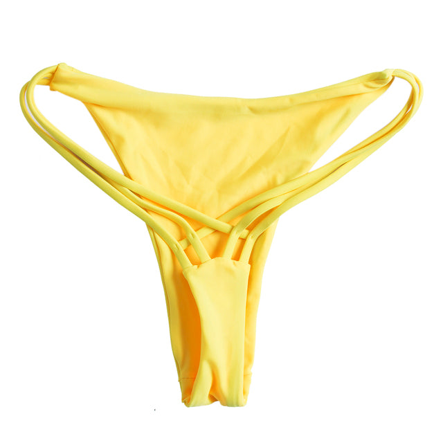 4 Colors Sexy Bikini Bityoms Women Brazilian Cheeky Bottom Briefs Thong G-string Swimwear Swimsuit Bottoms
