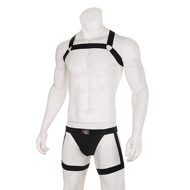 Underwear Men Sexy Harness Straps Bondage Leg Belt Lingerie Briefs Elastic Erotic Fetish Hollow Costume Set Hombre