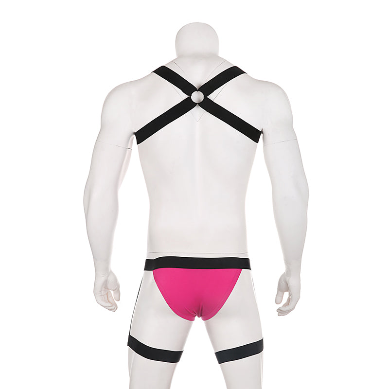 Underwear Men Sexy Harness Straps Bondage Leg Belt Lingerie Briefs Elastic Erotic Fetish Hollow Costume Set Hombre