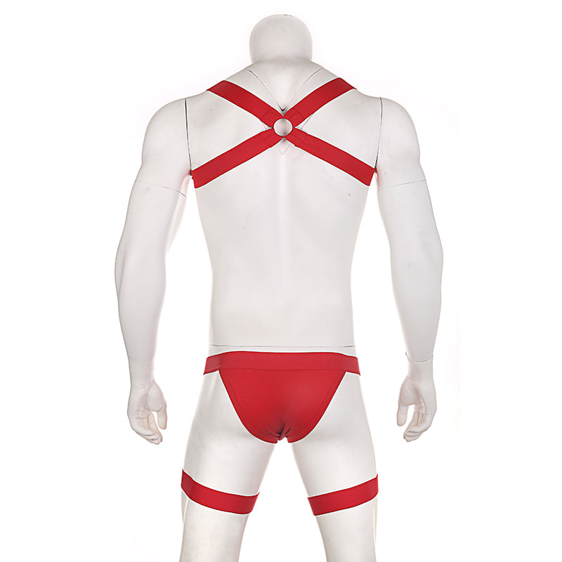 Underwear Men Sexy Harness Straps Bondage Leg Belt Lingerie Briefs Elastic Erotic Fetish Hollow Costume Set Hombre