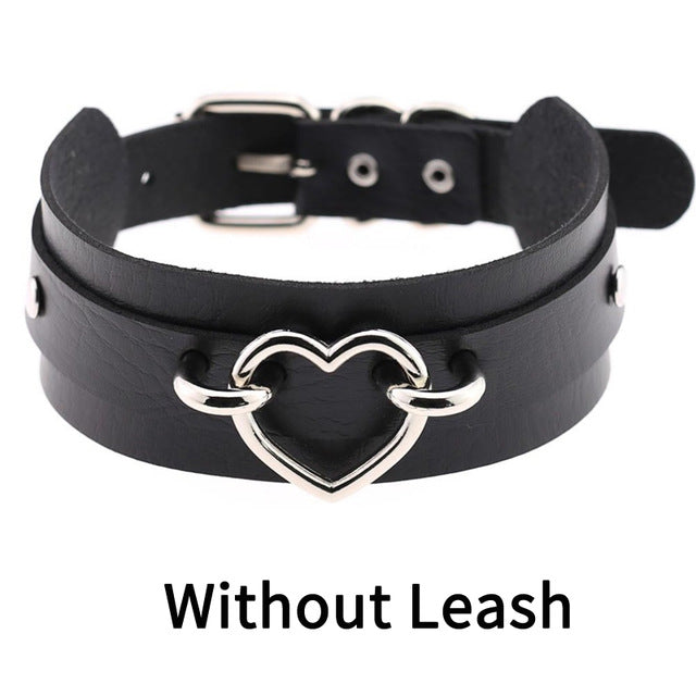 Sexy punk Choker Collar  leather choker Bondage cosplay Goth jewelry women gothic necklace  Harajuku accessories
