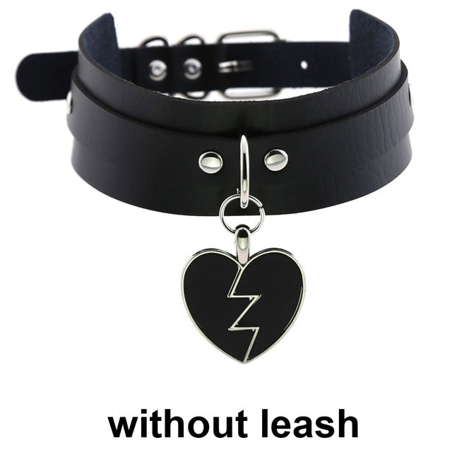 Sexy punk Choker Collar  leather choker Bondage cosplay Goth jewelry women gothic necklace  Harajuku accessories