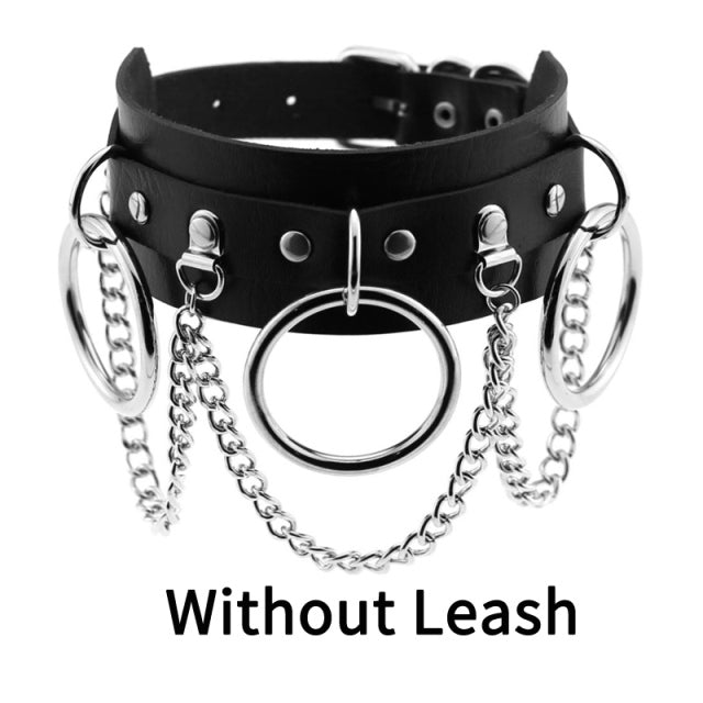 Sexy punk Choker Collar  leather choker Bondage cosplay Goth jewelry women gothic necklace  Harajuku accessories