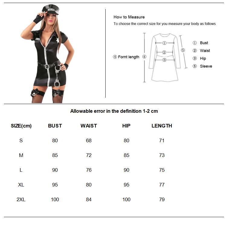 Police Cosplay Costume Erotic Lingerie Officer Uniform Policewomen Police Cosplay Fancy Dress Cap