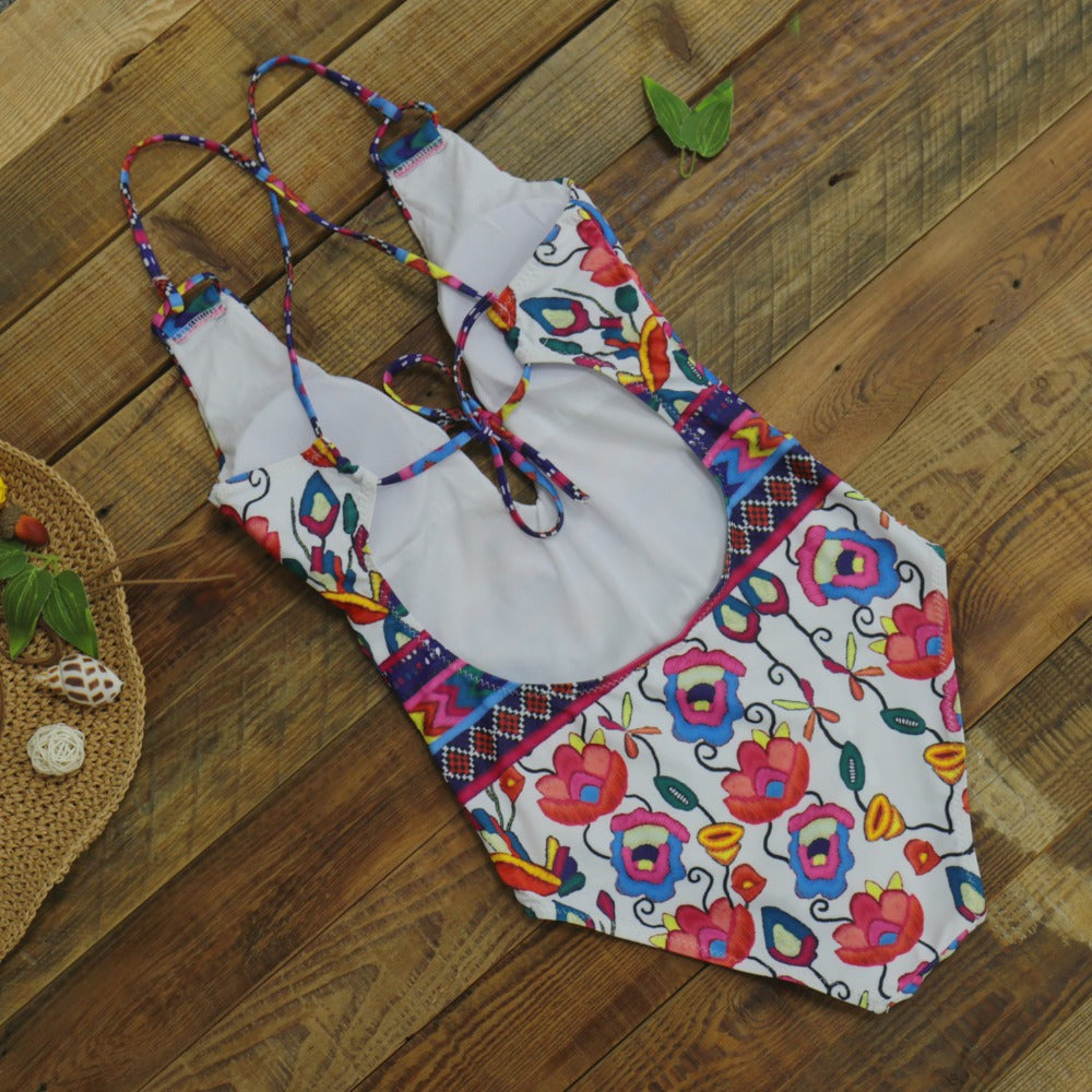 Ashgaily New One Piece Swimsuit Sexy Cartoon Printed Swimwear Women Bathing Suit Beach Backless Monokini Swimsuit Female