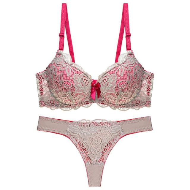 Julex Sexy G string Women bra set Lace thong hollow out Underwear Panty Set  intimante Bra brief lingerie set