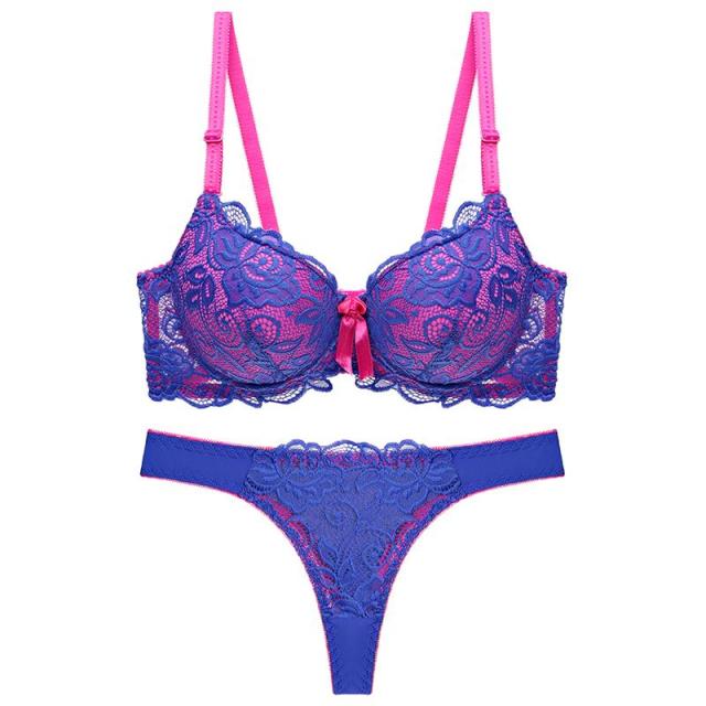 Julex Sexy G string Women bra set Lace thong hollow out Underwear Panty Set  intimante Bra brief lingerie set