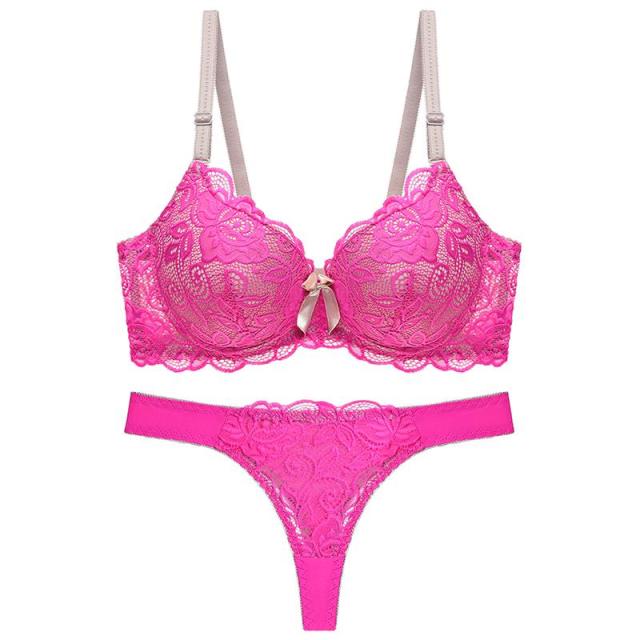 Julex Sexy G string Women bra set Lace thong hollow out Underwear Panty Set  intimante Bra brief lingerie set