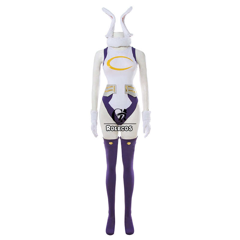 ROLECOS MHA Cosplay Costume Rabbit Hero Miruko Sexy Jumpsuit BNHA Bunny Girl Cosplay Rompers Suit