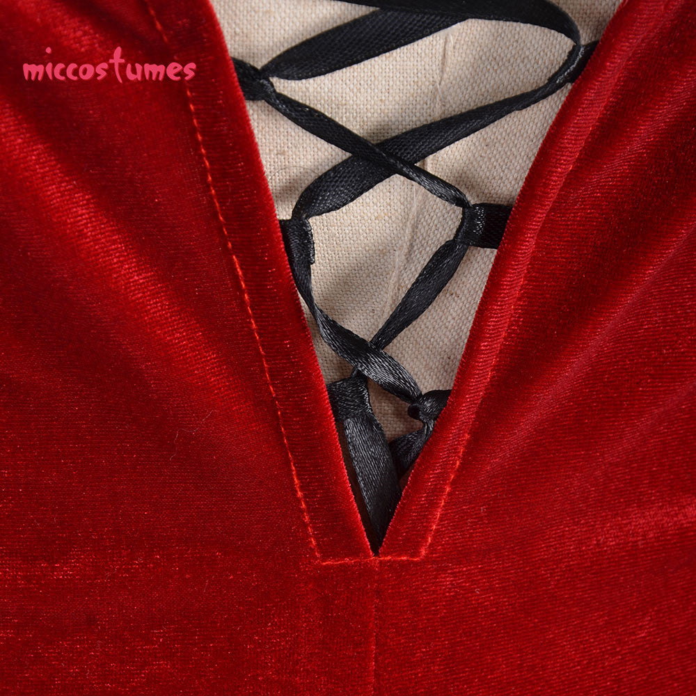 Ada Wong Cosplay Costume Embroidered Cheongsam Style Red Dress Women Halloween Cosplay Outfit