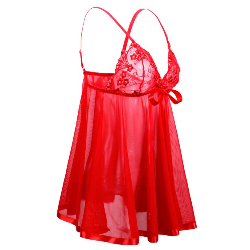 Comeondear Women Nightie Sexy Lingerie Babydolls Plus Size 8XL Clothes Embroidery Erotic Underwear Hot Sequins Sexy Sleepwear