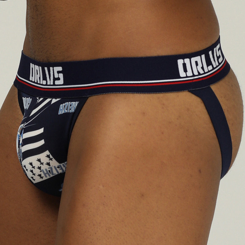 ORLVS Brand sexy gay jockstrap men thongs male underwear cueca tanga quick dry ropa interior hombre gay breathable sissy panties