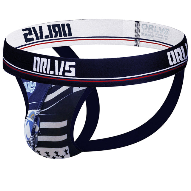 ORLVS Brand sexy gay jockstrap men thongs male underwear cueca tanga quick dry ropa interior hombre gay breathable sissy panties