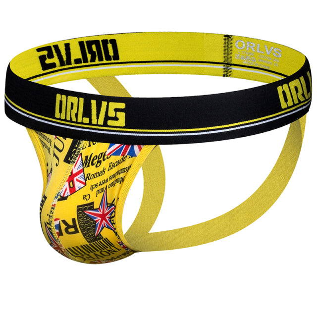 ORLVS Brand sexy gay jockstrap men thongs male underwear cueca tanga quick dry ropa interior hombre gay breathable sissy panties