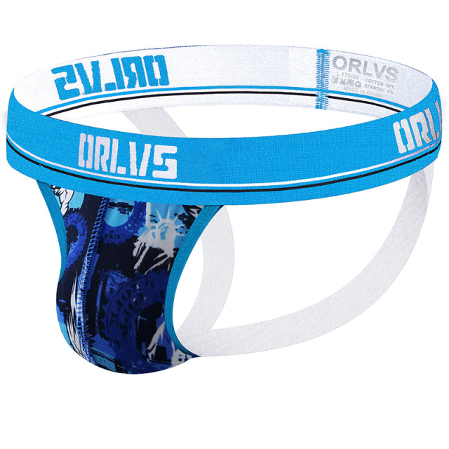 ORLVS Brand sexy gay jockstrap men thongs male underwear cueca tanga quick dry ropa interior hombre gay breathable sissy panties