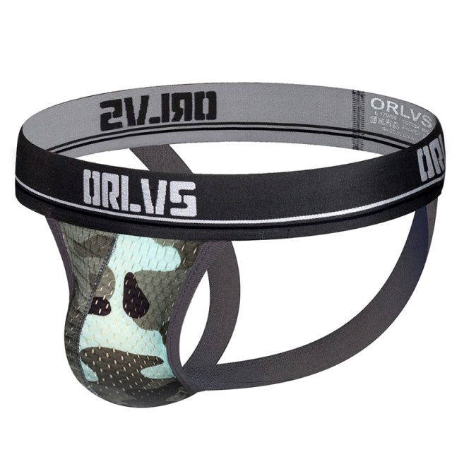 ORLVS Brand sexy gay jockstrap men thongs male underwear cueca tanga quick dry ropa interior hombre gay breathable sissy panties