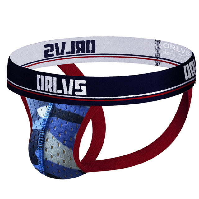 ORLVS Brand sexy gay jockstrap men thongs male underwear cueca tanga quick dry ropa interior hombre gay breathable sissy panties