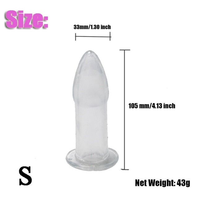 Vaginal Anal Dilator Butt Plug Enema 5 Sizes Hollow Anal Plug Soft Speculum Prostate Massager Sex Toys For Woman Men Sex Product