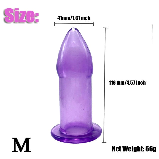 Vaginal Anal Dilator Butt Plug Enema 5 Sizes Hollow Anal Plug Soft Speculum Prostate Massager Sex Toys For Woman Men Sex Product