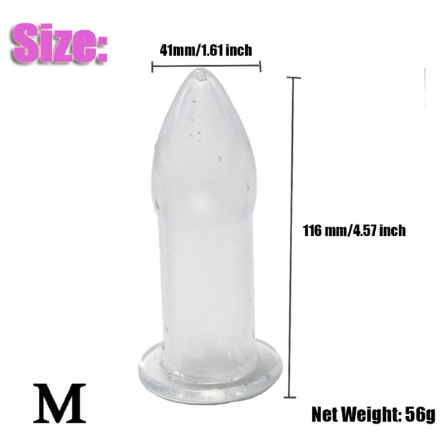 Vaginal Anal Dilator Butt Plug Enema 5 Sizes Hollow Anal Plug Soft Speculum Prostate Massager Sex Toys For Woman Men Sex Product