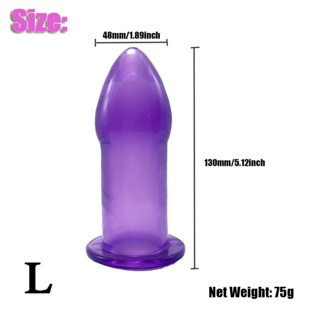 Vaginal Anal Dilator Butt Plug Enema 5 Sizes Hollow Anal Plug Soft Speculum Prostate Massager Sex Toys For Woman Men Sex Product