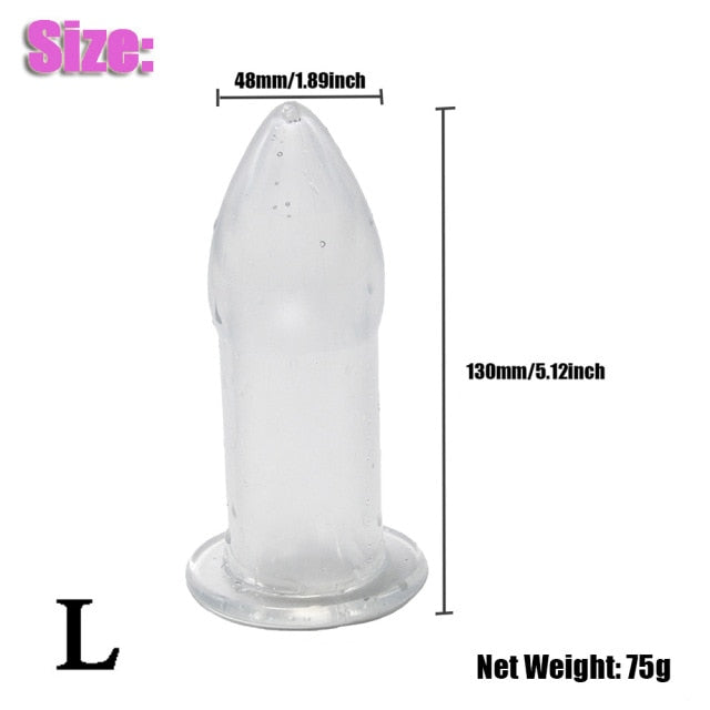 Vaginal Anal Dilator Butt Plug Enema 5 Sizes Hollow Anal Plug Soft Speculum Prostate Massager Sex Toys For Woman Men Sex Product