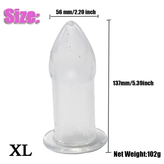 Vaginal Anal Dilator Butt Plug Enema 5 Sizes Hollow Anal Plug Soft Speculum Prostate Massager Sex Toys For Woman Men Sex Product