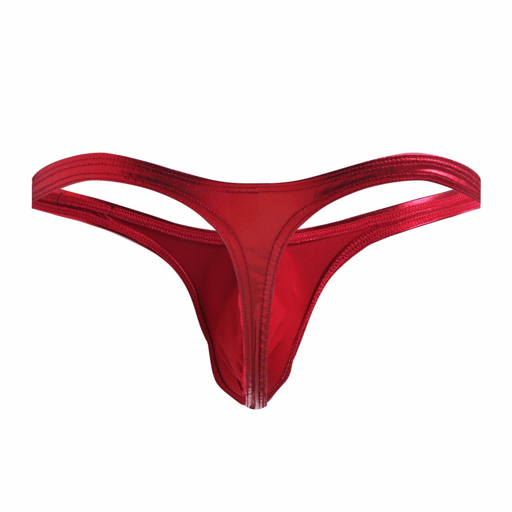Sexy Men Imitation Leather Thongs Men Erotic Gay Man Underpants Mens G Strings Mens Underwear Male Sexy Tangas