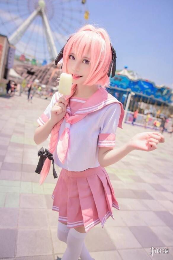 Fate/Grand Order Fate Apocrypha Rider Astolfo Cosplay JK School Uniform Sailor Suit