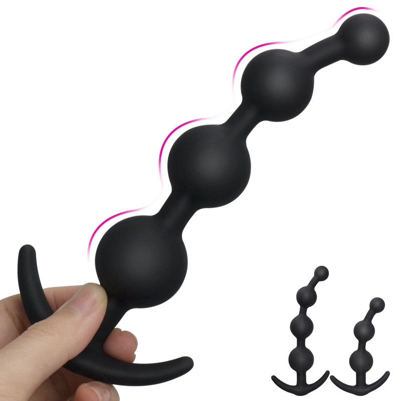 Outgoing Anal Plug For Beginner Silicone Prostate Massager Anal Beads Sex Toys For Woman Slave Anal Extender Erotic Goods