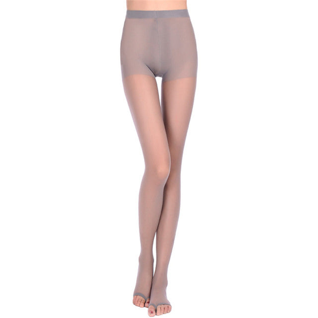 Sexy Toeless Tights Ultra Thin Transparent Silk Stockings High Elasticity Nylon Pantyhose Women Sexy Hosiery For Ballroom Latin