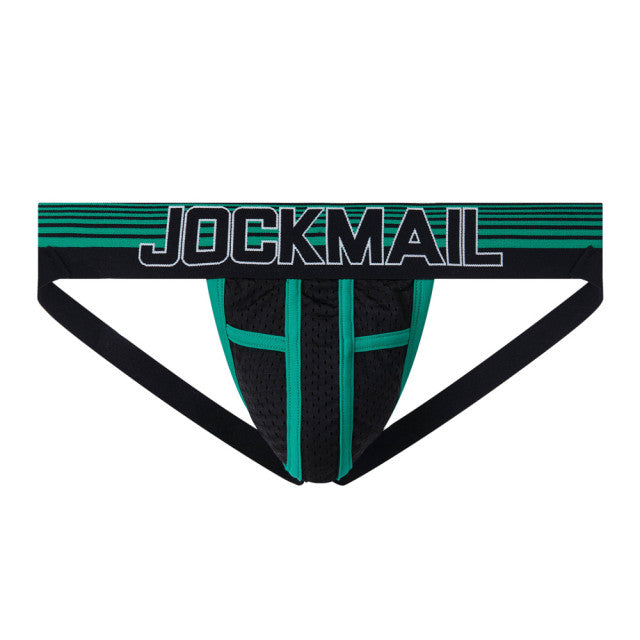 jockmail mSexy Gay Men Underwear Male Lingerie Jockstrap G String Thongs Mens Underpants Pure Mesh Briefs Panties Jock Strap