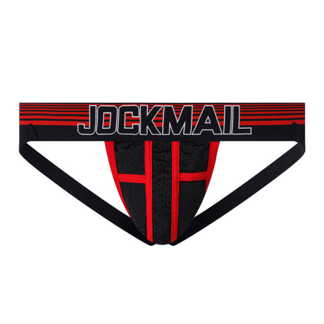 jockmail mSexy Gay Men Underwear Male Lingerie Jockstrap G String Thongs Mens Underpants Pure Mesh Briefs Panties Jock Strap