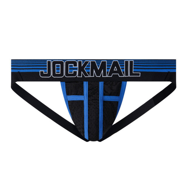jockmail mSexy Gay Men Underwear Male Lingerie Jockstrap G String Thongs Mens Underpants Pure Mesh Briefs Panties Jock Strap