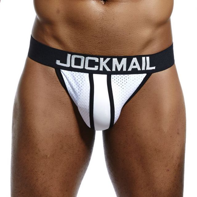 jockmail mSexy Gay Men Underwear Male Lingerie Jockstrap G String Thongs Mens Underpants Pure Mesh Briefs Panties Jock Strap