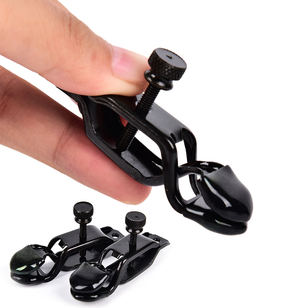 1 Pair Black Nipple Breast Clamps Clips Jewellery Bust Massager Stimulate Sex Toy Flirt Adult Products