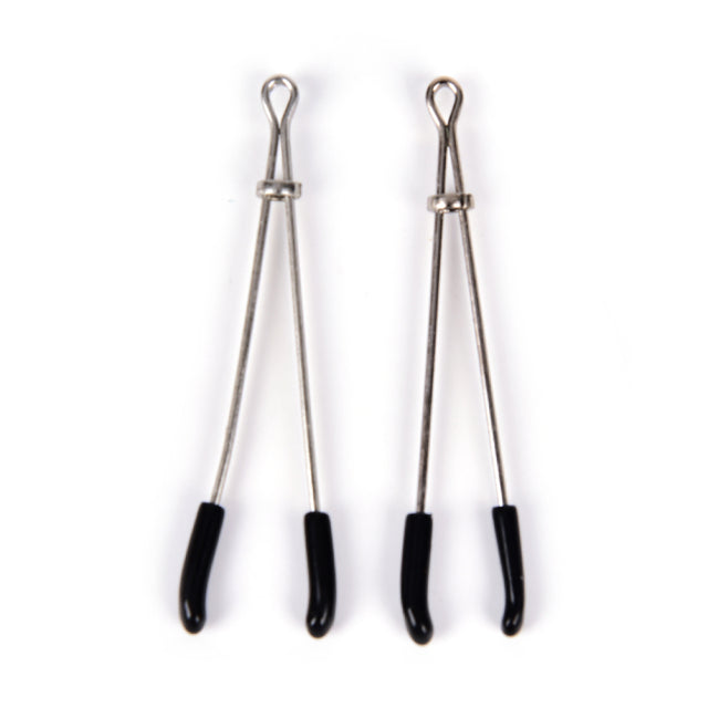 1 Pair Black Nipple Breast Clamps Clips Jewellery Bust Massager Stimulate Sex Toy Flirt Adult Products