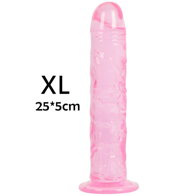 Soft Jelly Dildos With Strong Suction Cup Realistic Dildo No Vibrator Artificial Penis for Lesbian Female Masturbate Sex Toys
