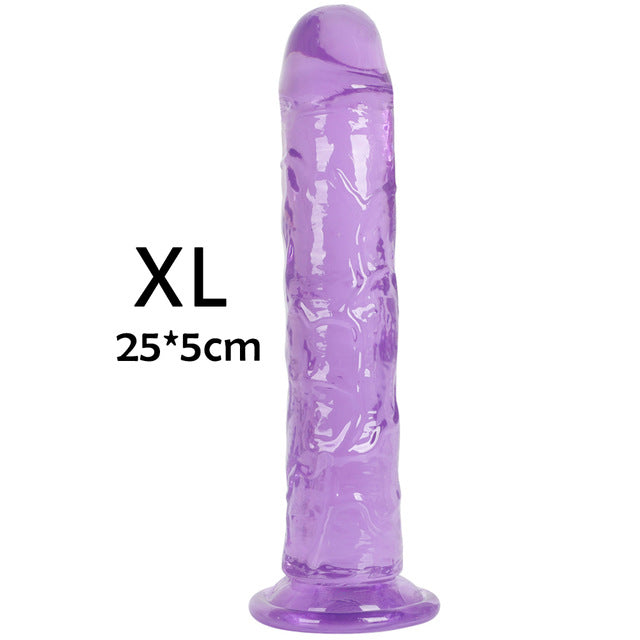 Soft Jelly Dildos With Strong Suction Cup Realistic Dildo No Vibrator Artificial Penis for Lesbian Female Masturbate Sex Toys